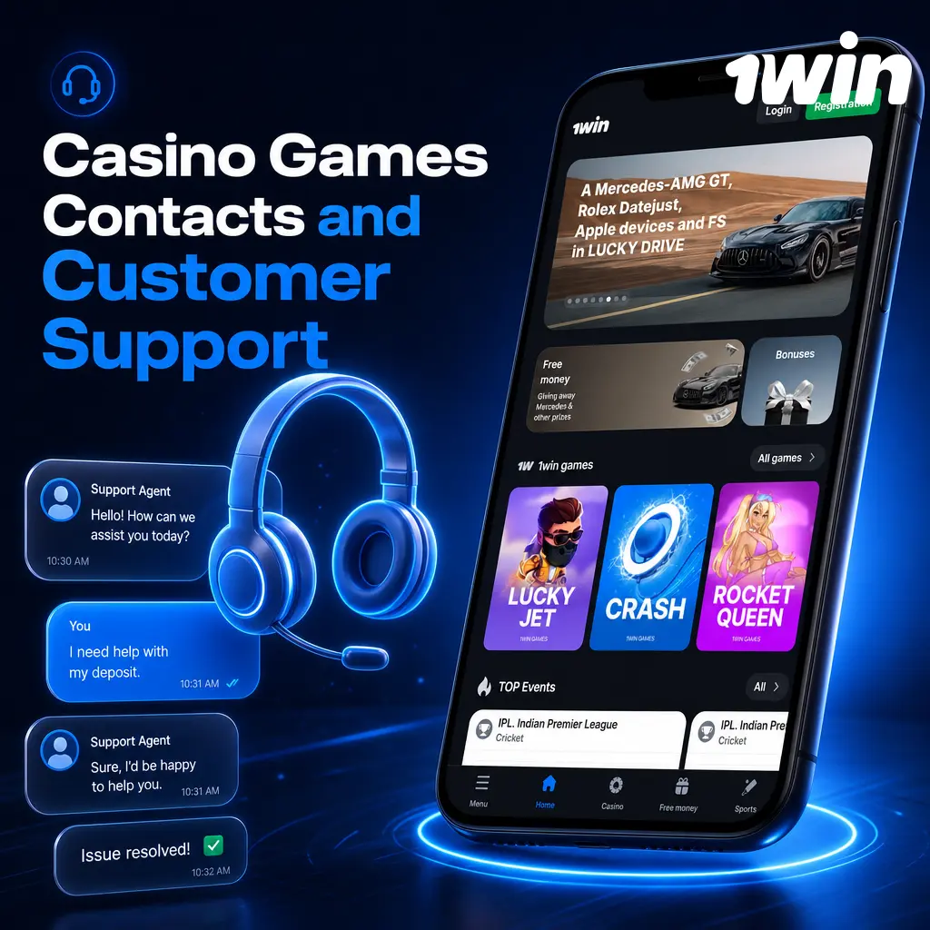 1win 24/7 customer support for casino games via live chat, email, Telegram, Help Center, and social media in 2026.
