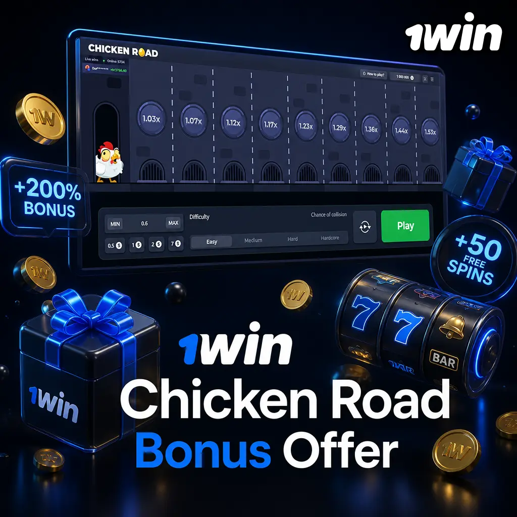 1win Chicken Road bonus: 500% welcome package up to $2,800 plus 500 free spins for new players