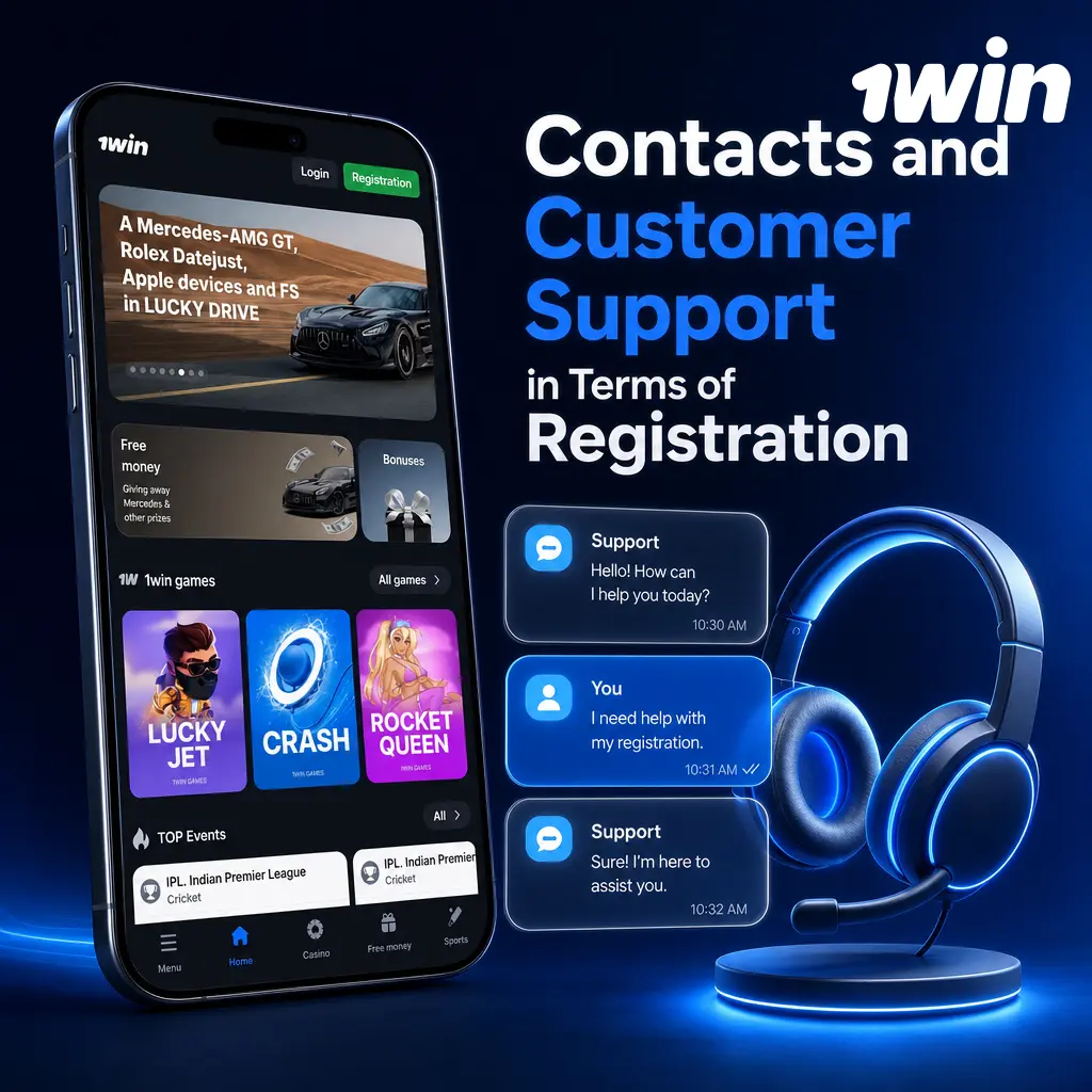 1win 24/7 customer support for registration and verification via live chat, email, Telegram, and Help Center.