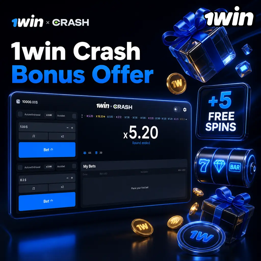 1win Crash bonus: up to 500% (600% crypto) on first 4 deposits, max 180,000 INR, plus 500 free spins
