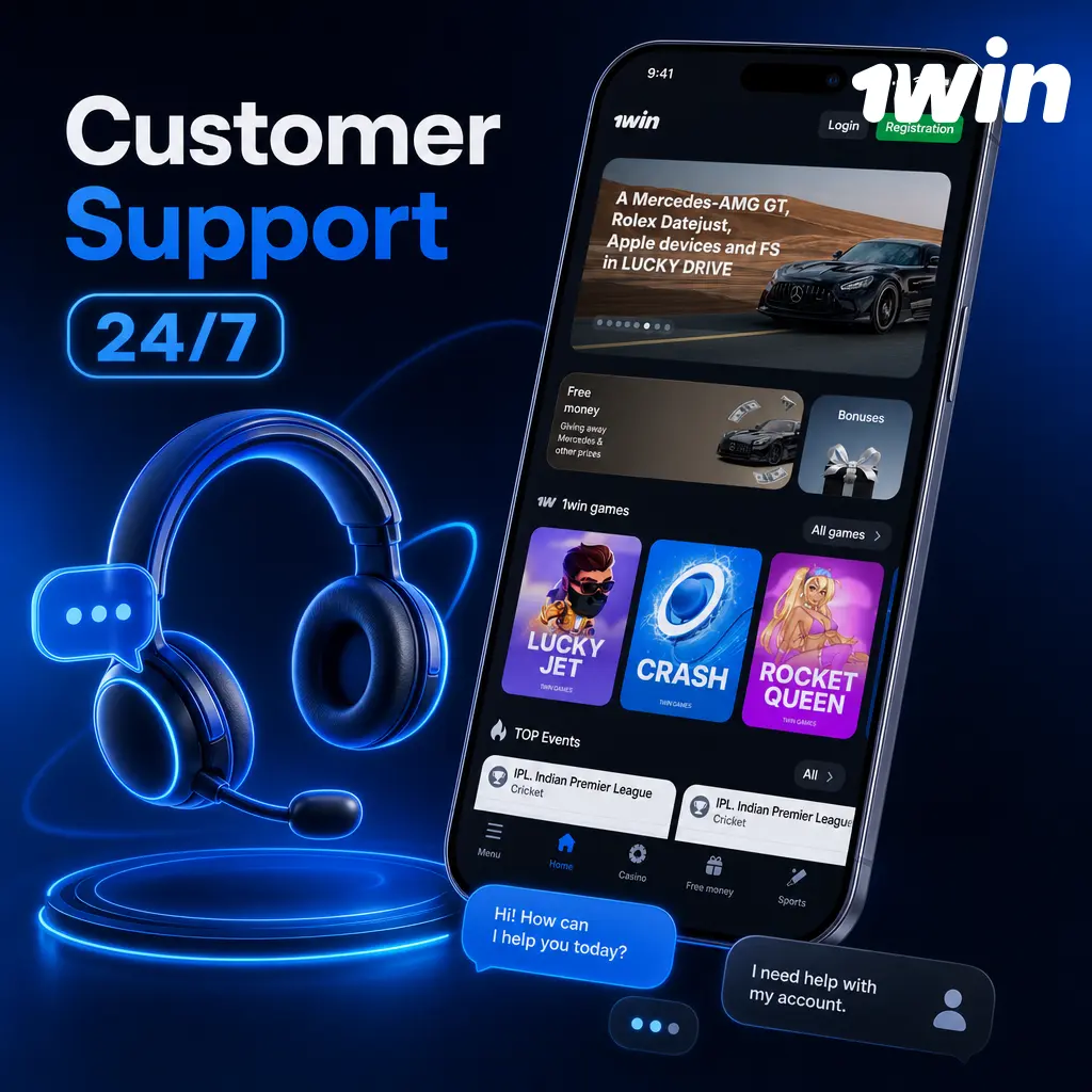 1win 24/7 customer support via live chat, email, and Telegram for deposits, withdrawals, and betting issues