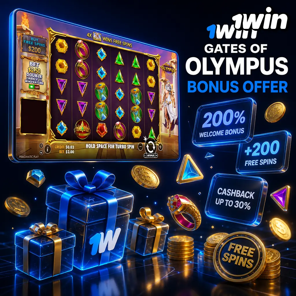 1win Gates of Olympus welcome bonus: 500% deposit match up to $2,800 plus 500 free spins for new players
