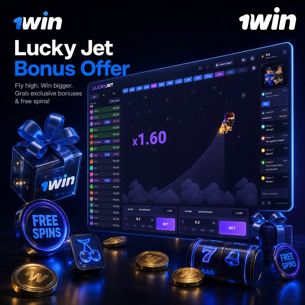 1win Lucky Jet bonus: 500% up to $2,800 plus 500 free spins across your first four deposits