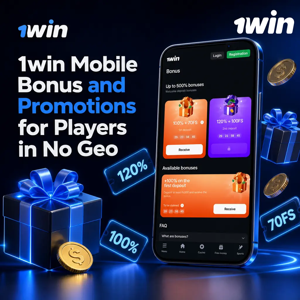 1win mobile welcome bonus: 4-deposit package up to 180,000 INR plus 500 free spins, 30x wagering, crypto option available.