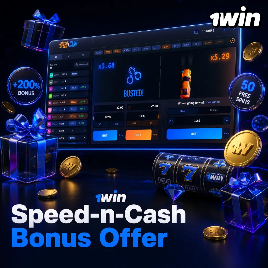 1win Speed-n-Cash welcome bonus: 500% match up to $2,800 plus free spins on your first deposit
