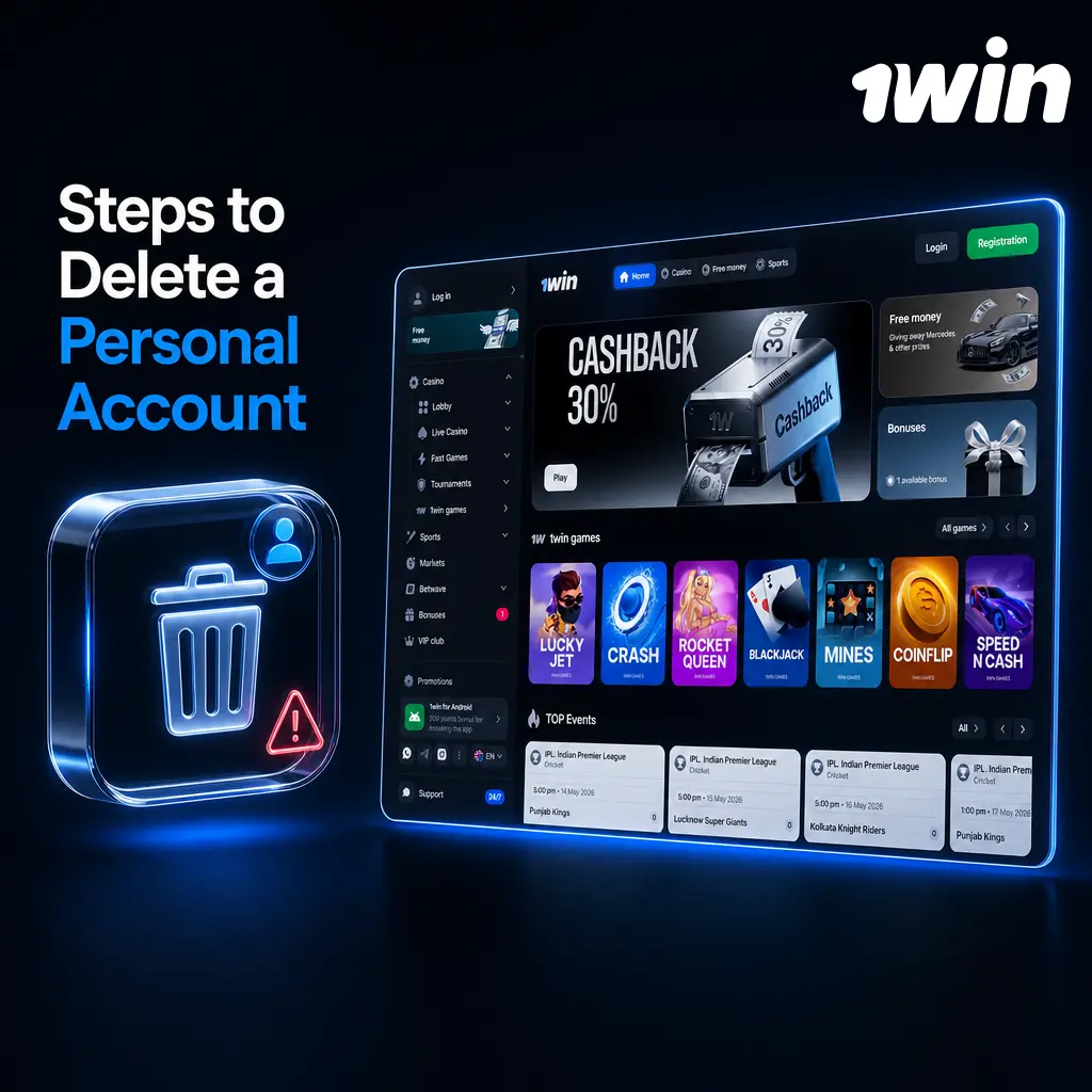 Steps to delete a 1win personal account via live chat support and identity verification