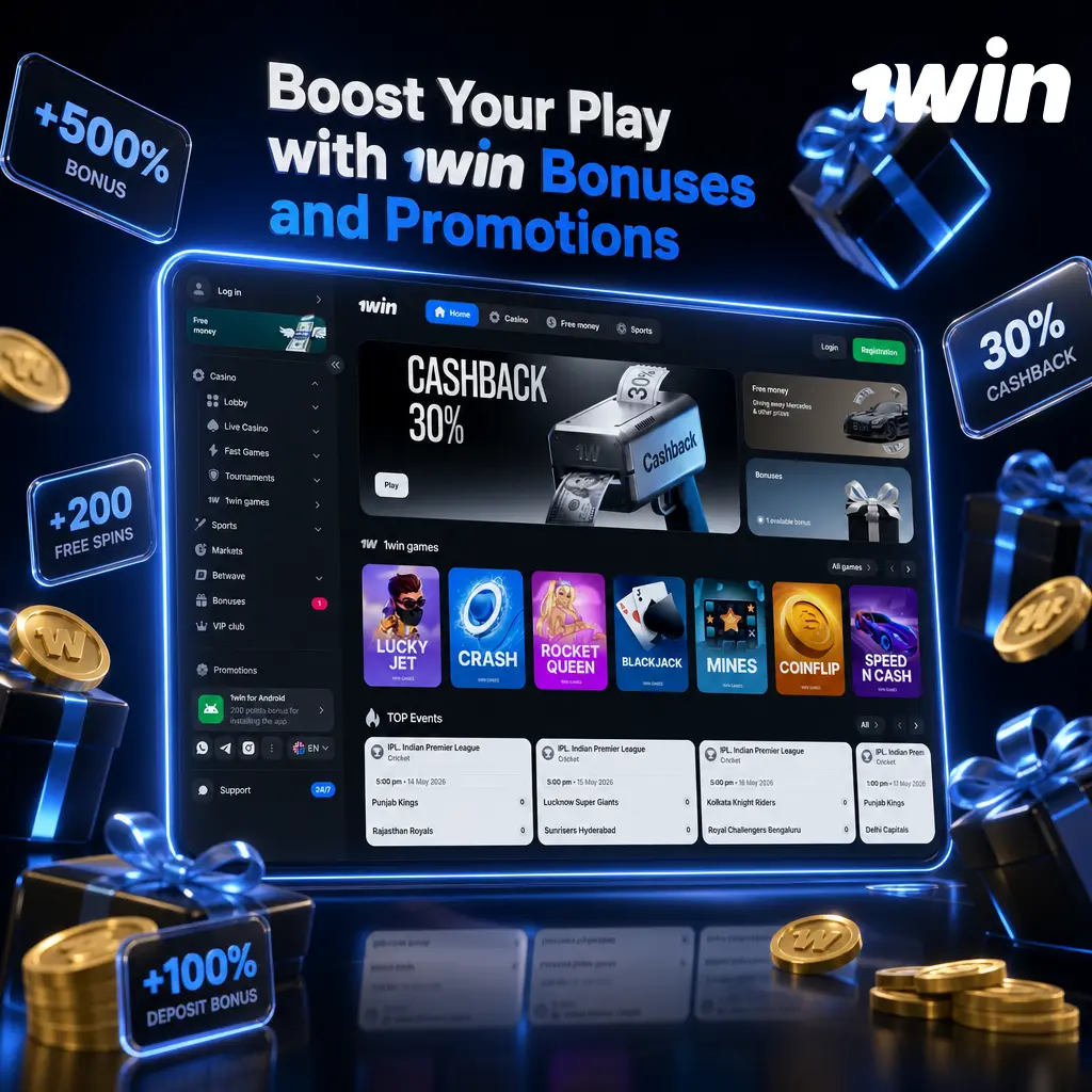 1win welcome bonus: 500% up to 180,000 INR plus 500 free spins across four deposits, with 600% for crypto users.