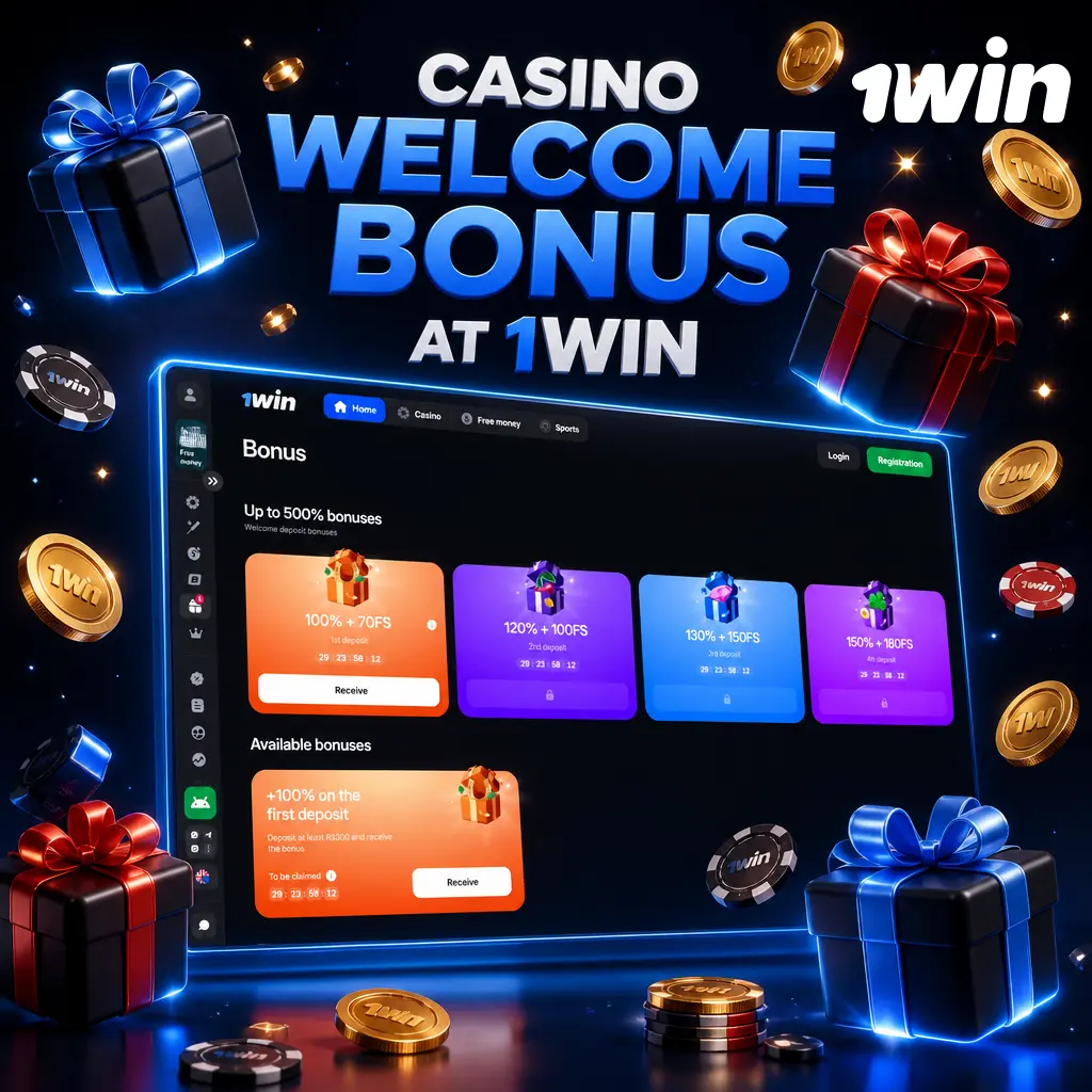 1win casino welcome bonus: 500% up to 180,000 INR plus 500 free spins on first four deposits