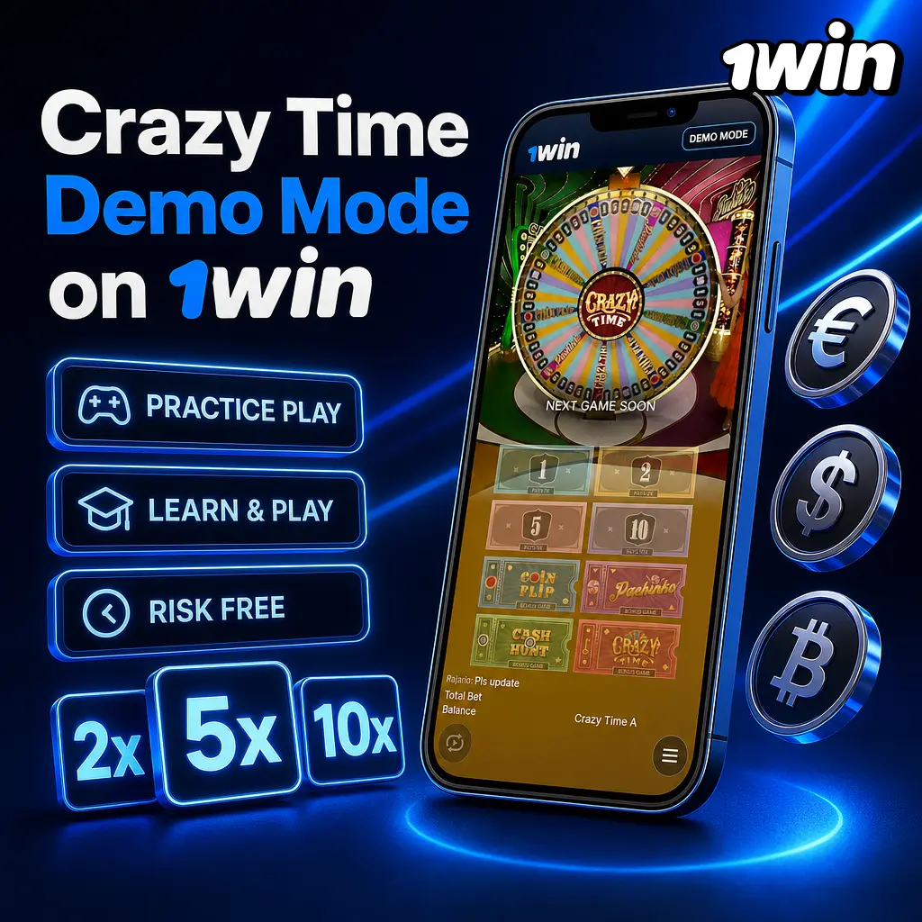 Crazy Time demo mode on 1win – practice with virtual credits and explore bonus rounds before real-money play