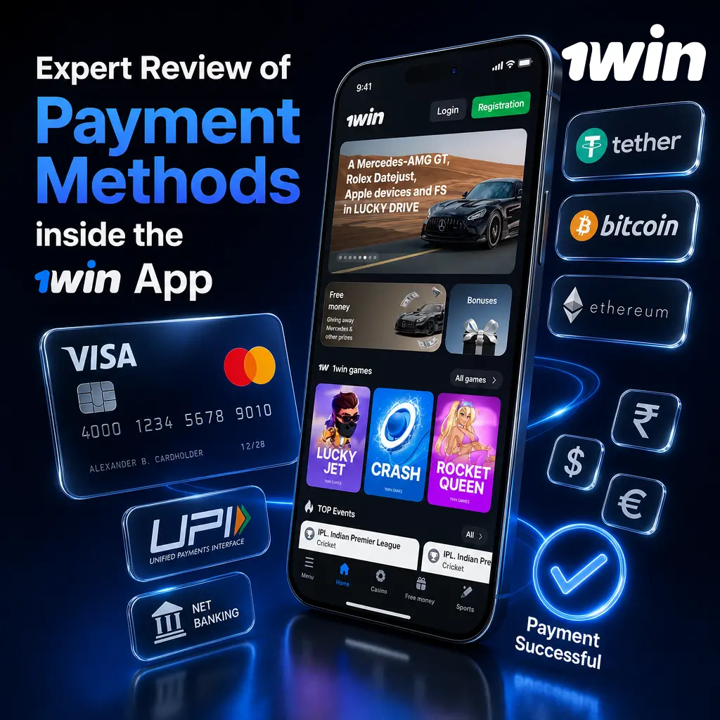 1win app payment methods review: PhonePe, Paytm, UPI, and crypto with instant deposits and fast withdrawals.