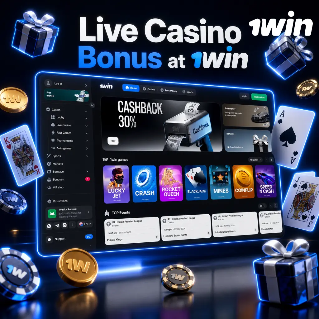 1win live casino bonus: 500% up to $2,800 plus 500 free spins for roulette, baccarat, and blackjack.