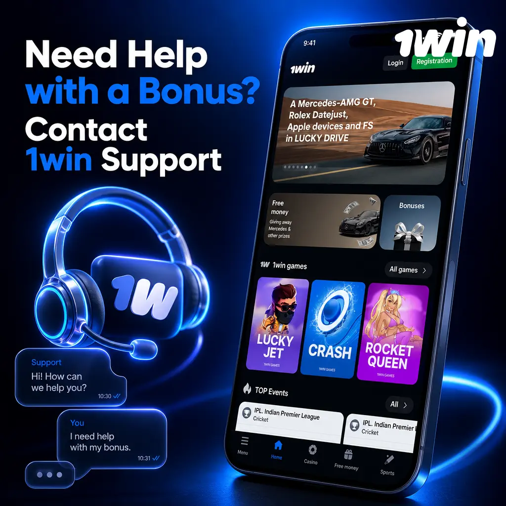 1win 24/7 support for bonus, deposit, and withdrawal help via live chat, email, Telegram, and social media