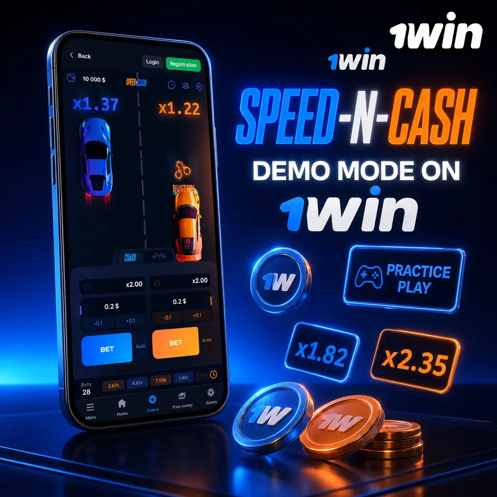 Speed-n-Cash demo mode on 1win - test multipliers, wilds, and scatters with virtual credits, no download needed.