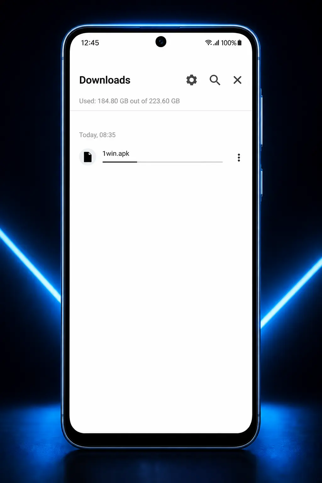 Step-by-step guide showing how to download and install the 1win Android APK on a mobile device