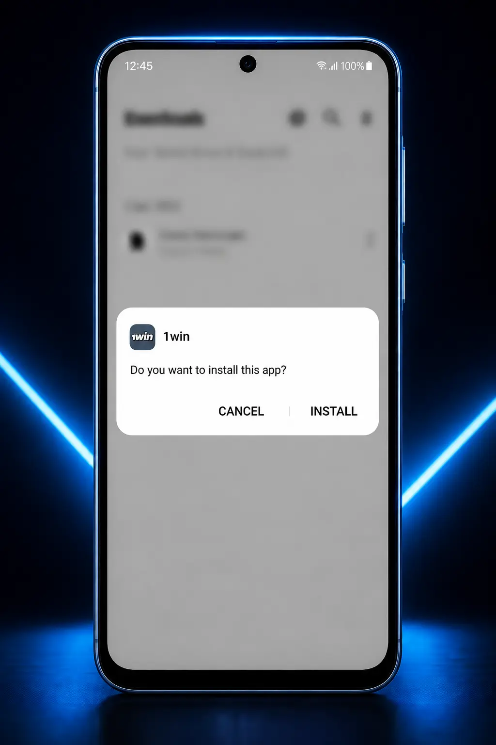 Step-by-step guide showing how to download and install the 1win Android APK on a mobile device