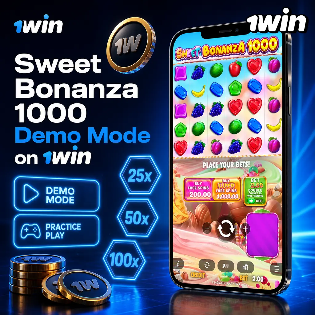 Sweet Bonanza 1000 demo mode on 1win - free play with 1,000 virtual credits, no registration needed