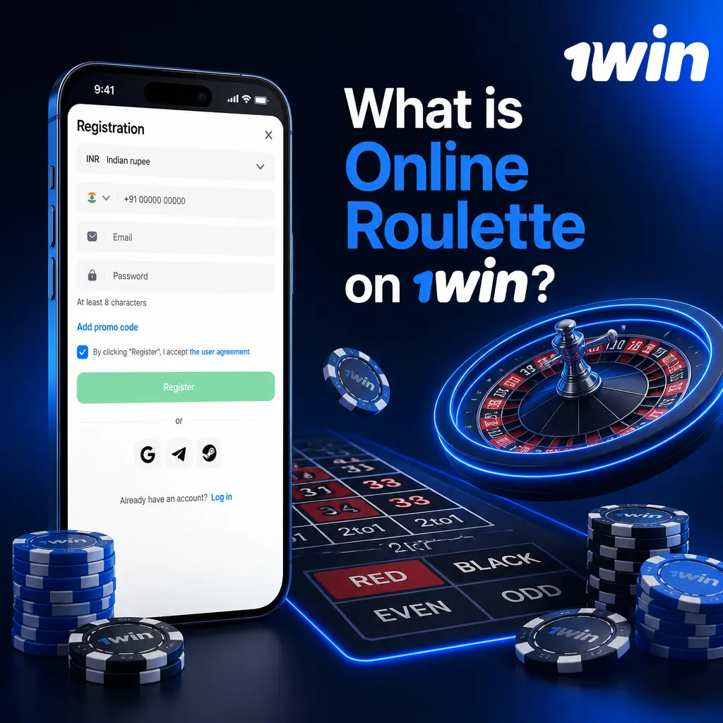 Online Roulette on 1win: spinning wheel, betting layout, live and RNG tables for desktop and mobile play.