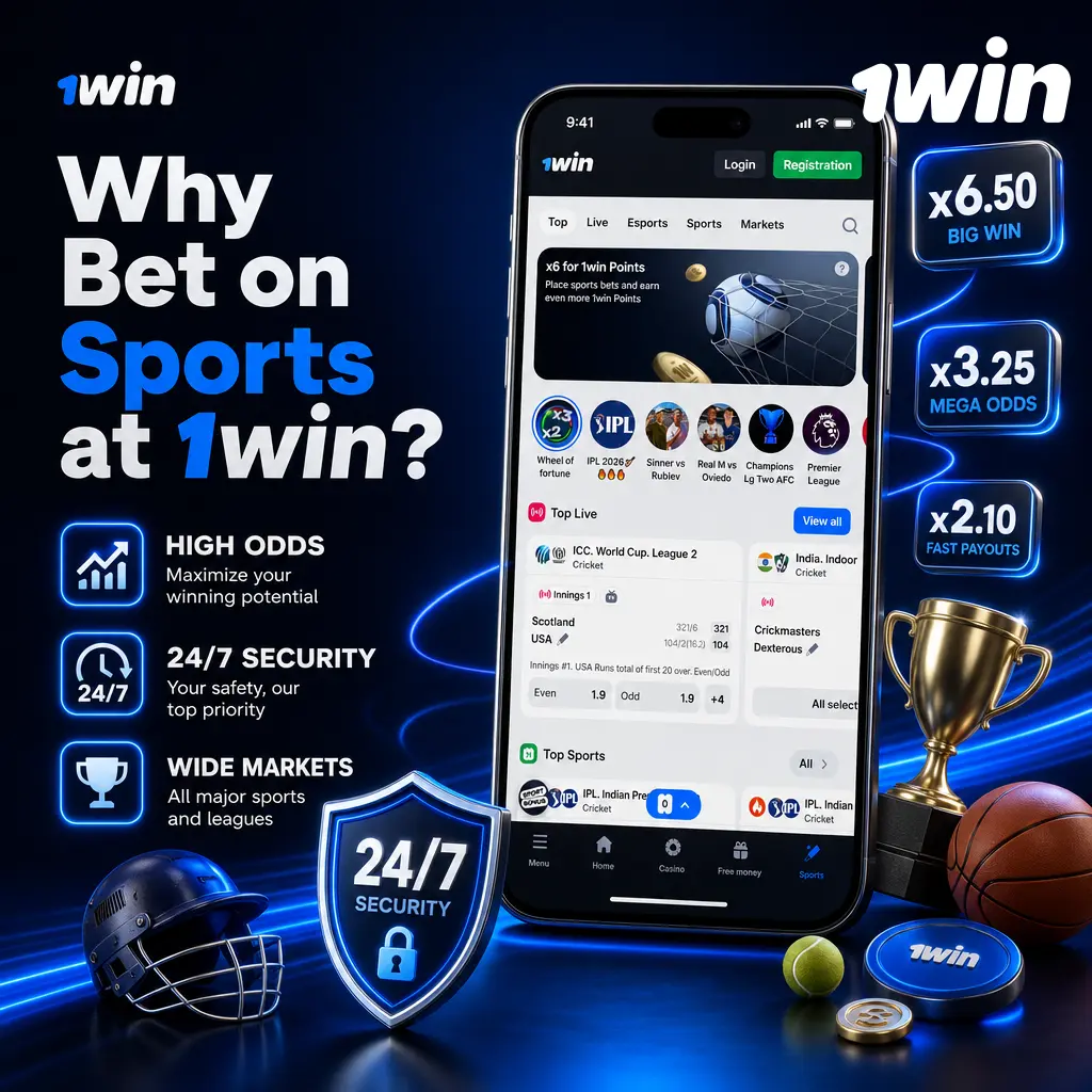 1win sports betting platform showing competitive odds, live streaming, and fast crypto payout options